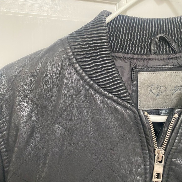 Faux Leather Bomber Jacket - Picture 5 of 6